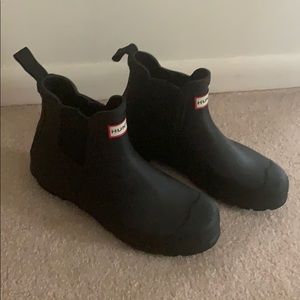Hunter Short rain boot black size 8